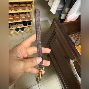 Coach Brown Leather Wrist Strap